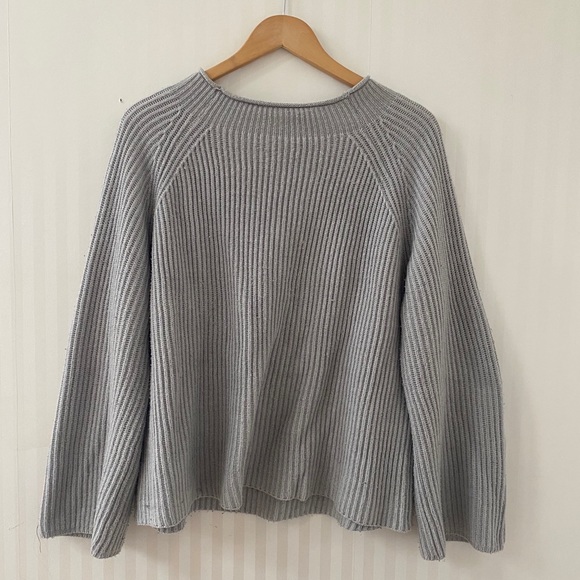 MANGO knit blue-grey sweater - Picture 1 of 5